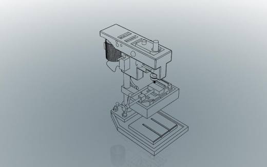 台钻【彩红网3D模型-caired.com】缩略图